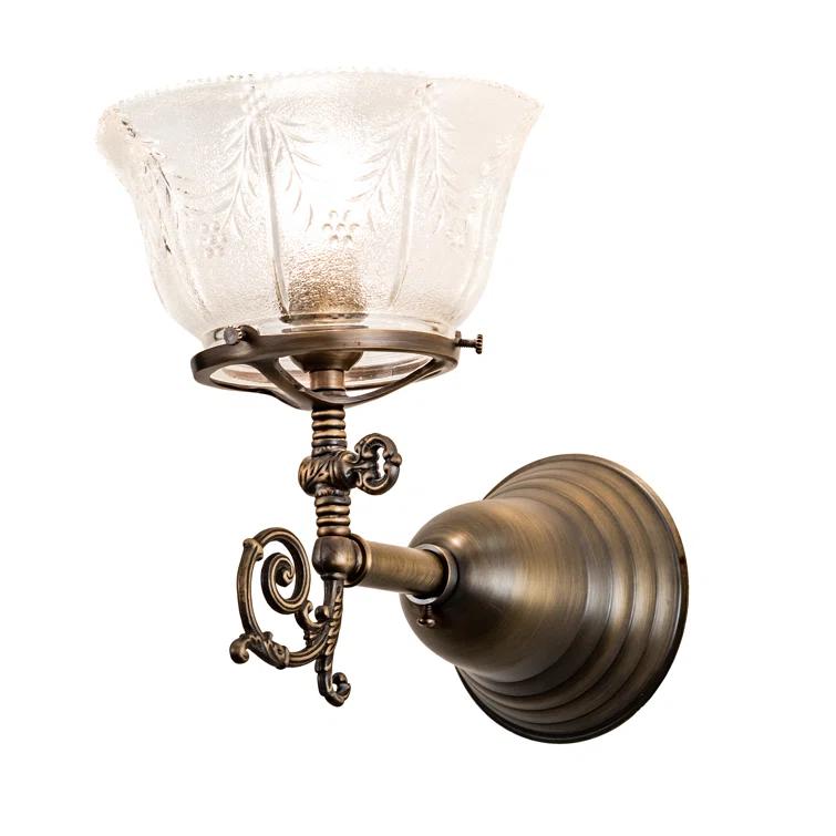 Schoolhouse & Early Electric Brass Armed Sconce