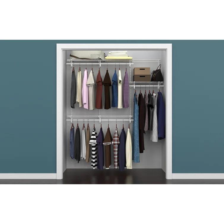 ShelfTrack 48" W - 72" W Closet System Starter Kit