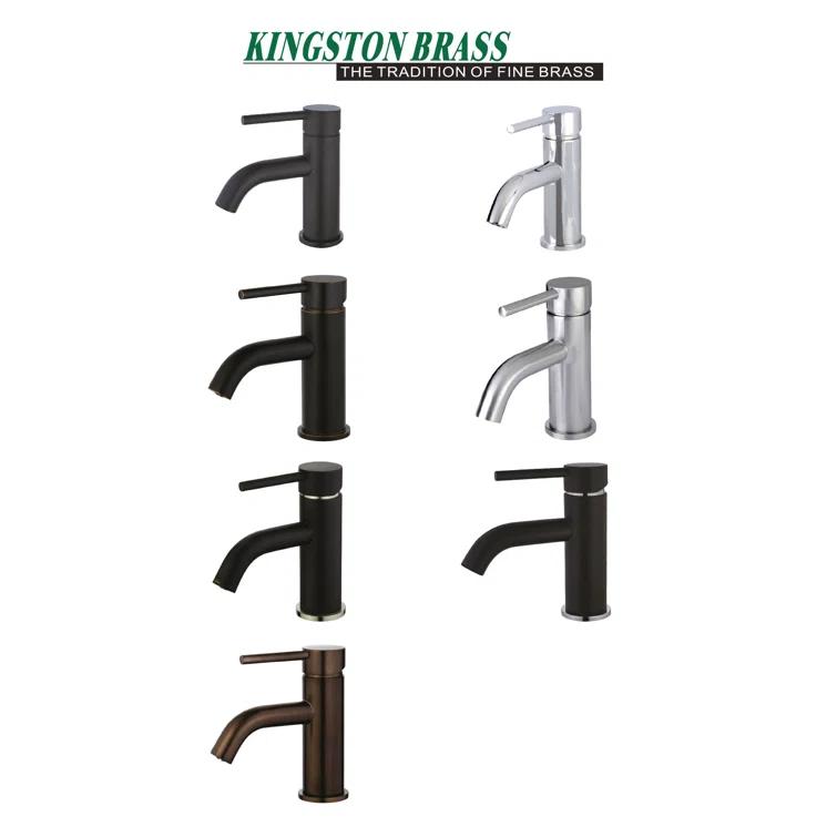 Kingston Brass Concord Single-Handle 1-Hole Deck Mount Bathroom Faucet with Push Pop-Up
