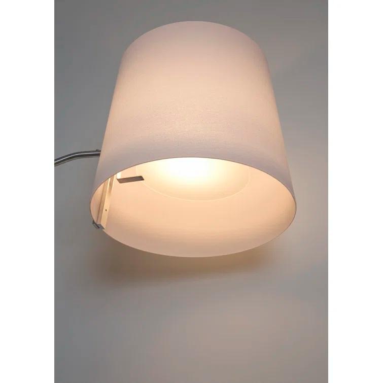 Silva Dark Stained Walnut Floor Lamp with Linen Shade