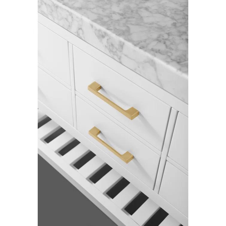 Ancerre Designs Elizabeth 48" Bathroom Vanity Set with Gold Hardware in White