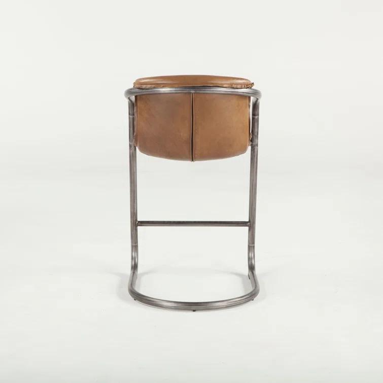 Darbonne Upholstered Counter Stool with Metal Frame