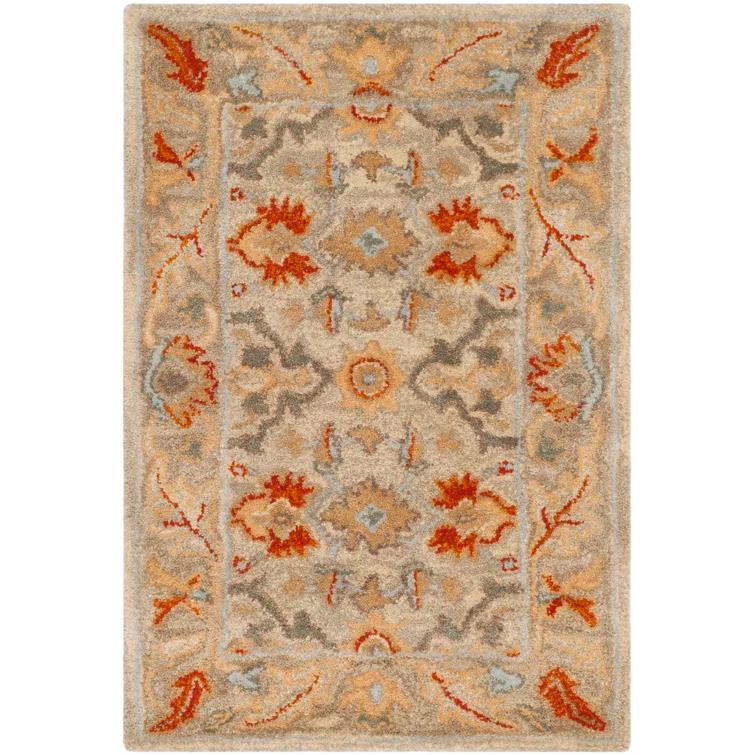 Antiquity AT63 Hand Tufted Accent Rug - Beige/Multi - 2'x3' - Safavieh.