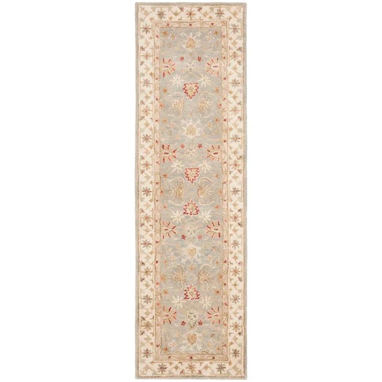 Antiquity AT822 Hand Tufted Runner Rug - Grey Blue/Beige - 2'3"x14' - Safavieh.