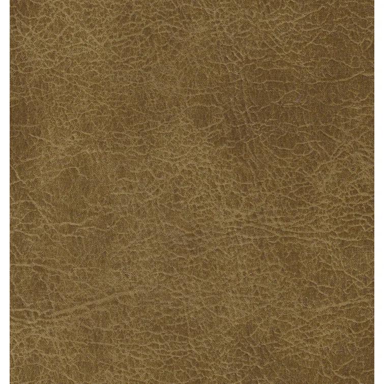 Adryanah Tufted Coffee Table Ottoman Bench - Light Brown Faux Leather