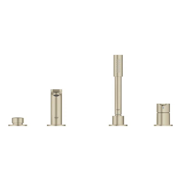 Lineare™ Double Handle Deck Mounted Roman Tub Faucet with Diverter and Handshower