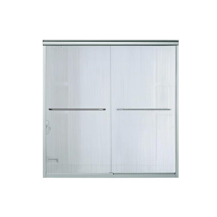 Finesse 59.63" x 58.07" Bypass Frameless Bath Door