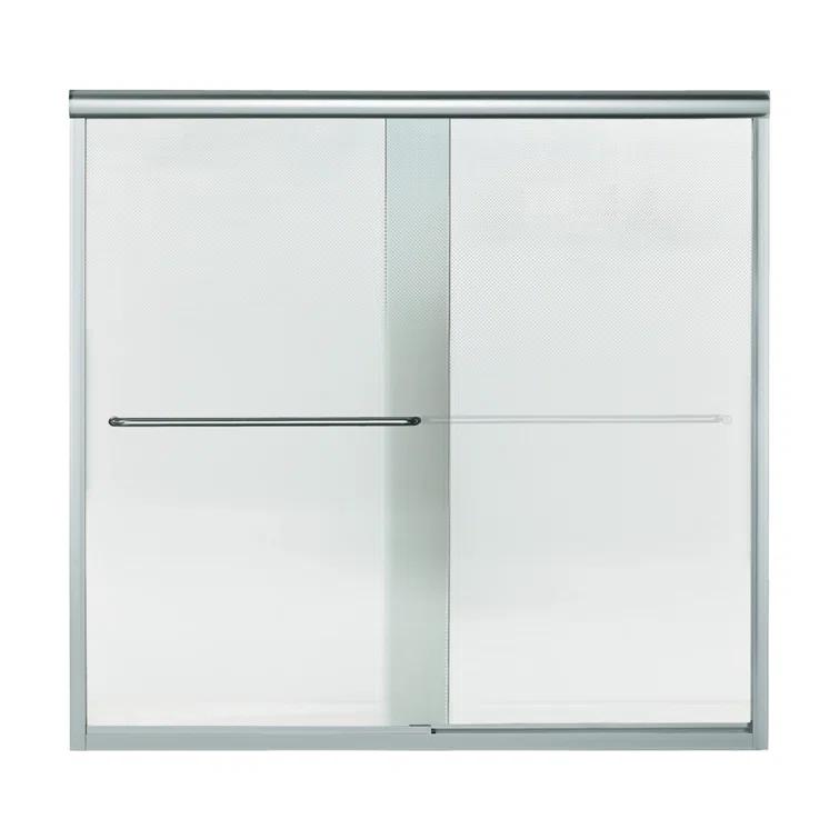 Finesse 59.625'' x 55.5'' Bypass Frameless Bath Door