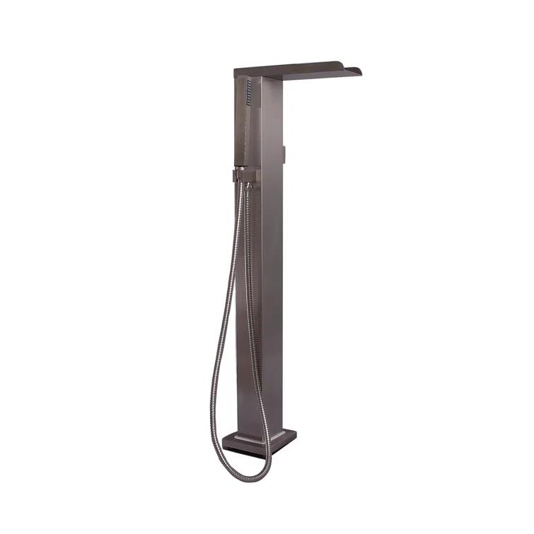 Barclay 7918-SB 1 Handle Bathroom Freestanding Tub Filler with Diverter