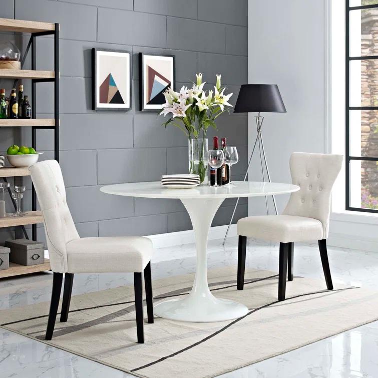 Modway Silhouette Dining Side Chairs Upholstered Fabric