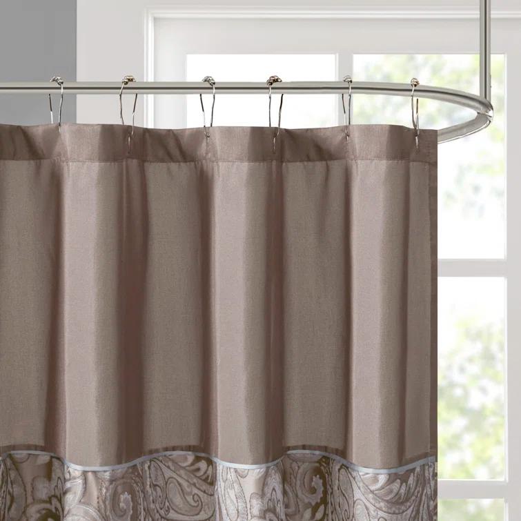 Madison Park Aubrey Paisley Jacquard Shower Curtain