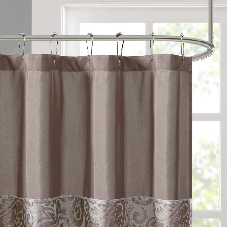 Madison Park Aubrey Paisley Jacquard Shower Curtain