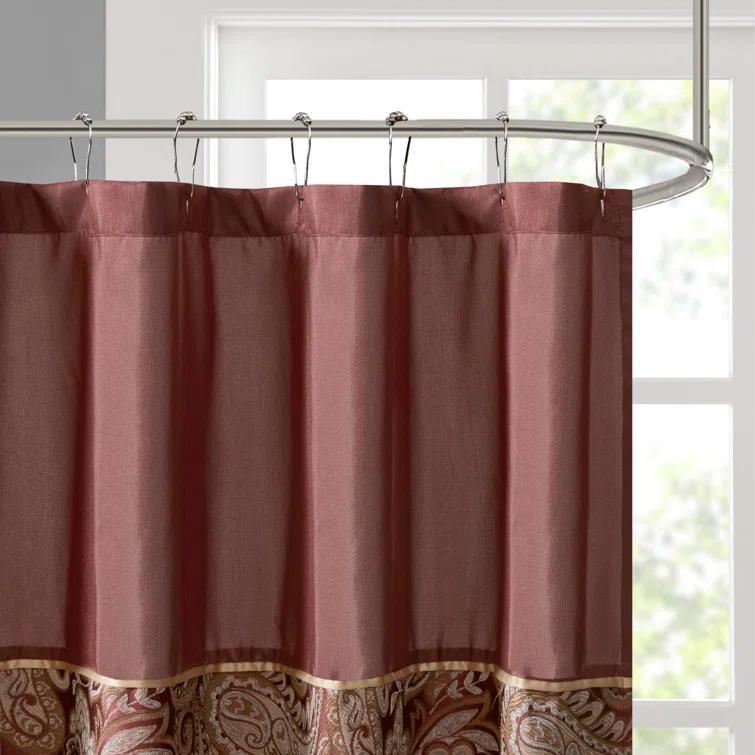Madison Park Aubrey Paisley Jacquard Shower Curtain