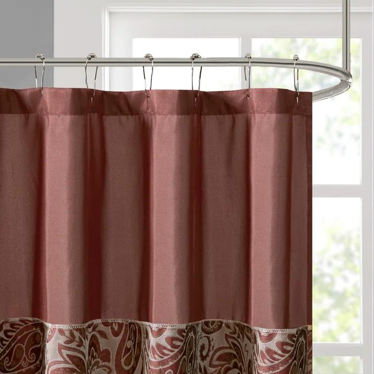 Madison Park Aubrey Paisley Jacquard Shower Curtain