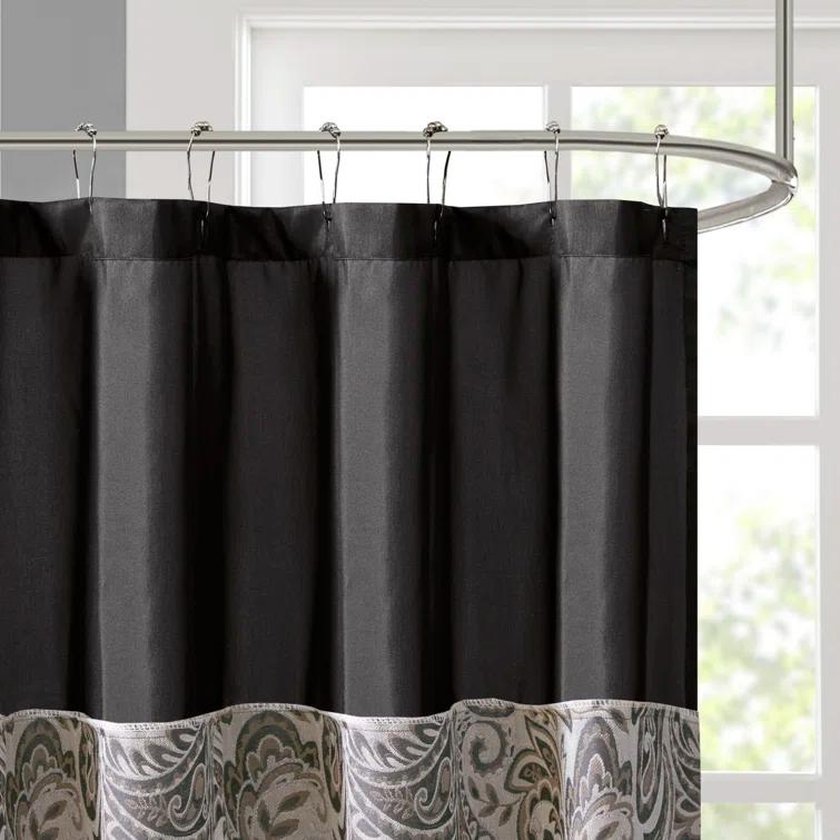 Madison Park Aubrey Paisley Jacquard Shower Curtain