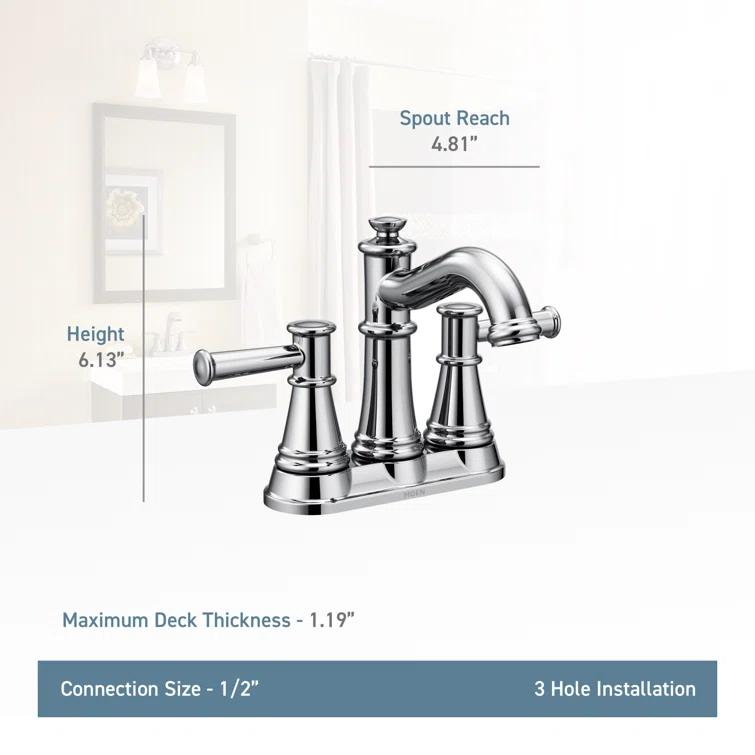 Belfield Centerset Bathroom Faucet with Drain Assembly