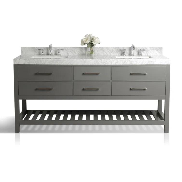Ancerre Designs Elizabeth 72'' Double Bath Vanity Set