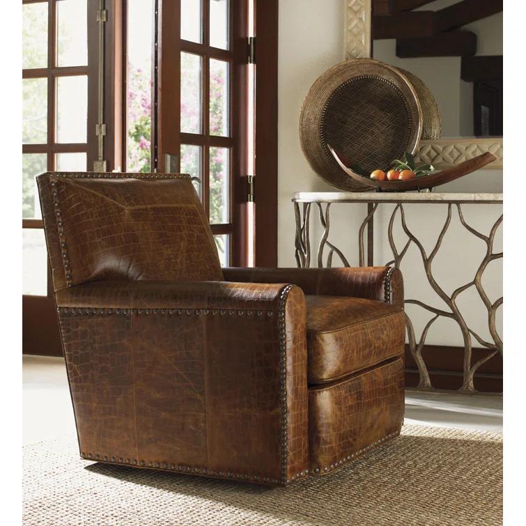 Stirling Park Leather Swivel Chair