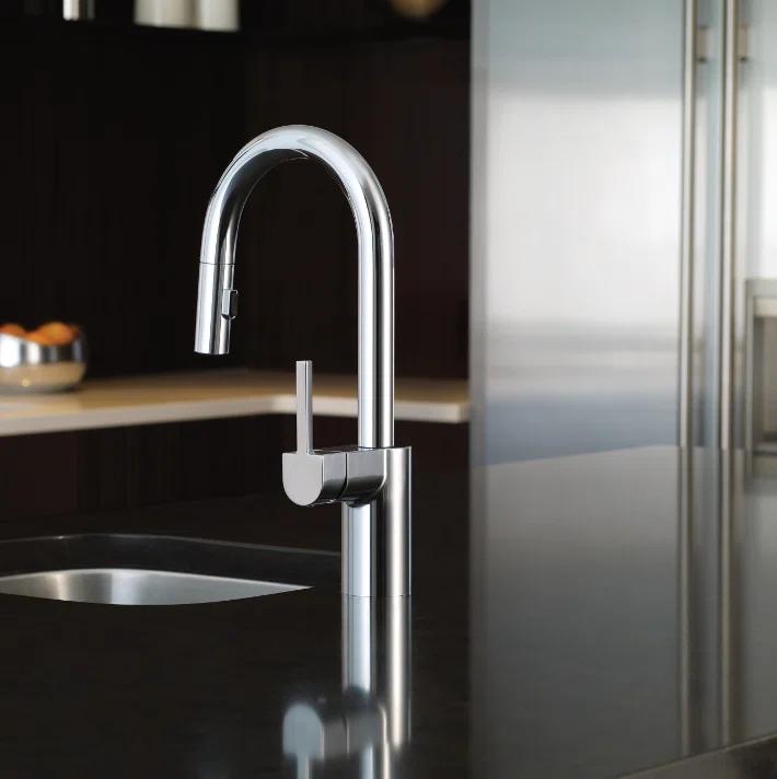 Moen Align One Handle Modern Kitchen Pulldown Faucet with Reflex and Power Clean Technology