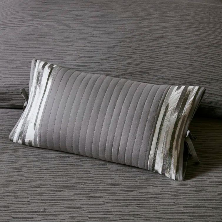 N Natori N Natori Hanae Embroidered Cotton Oblong Decorative Pillow