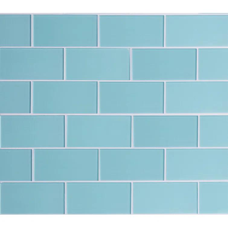 Premium 3" x 6" Straight Edge Glass Mosaic Subway Tile