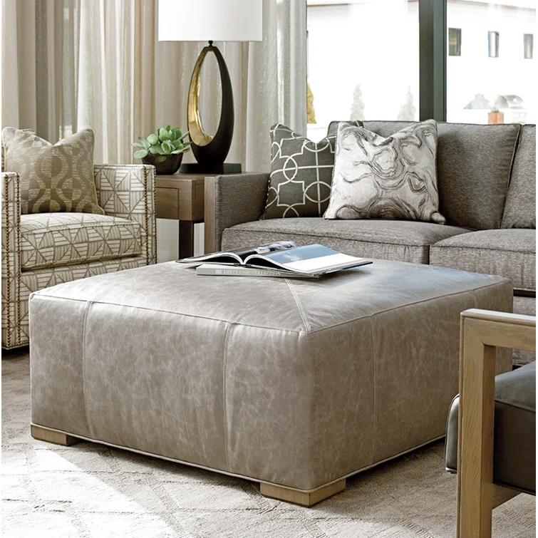 Shadow Play Melina Leather Ottoman