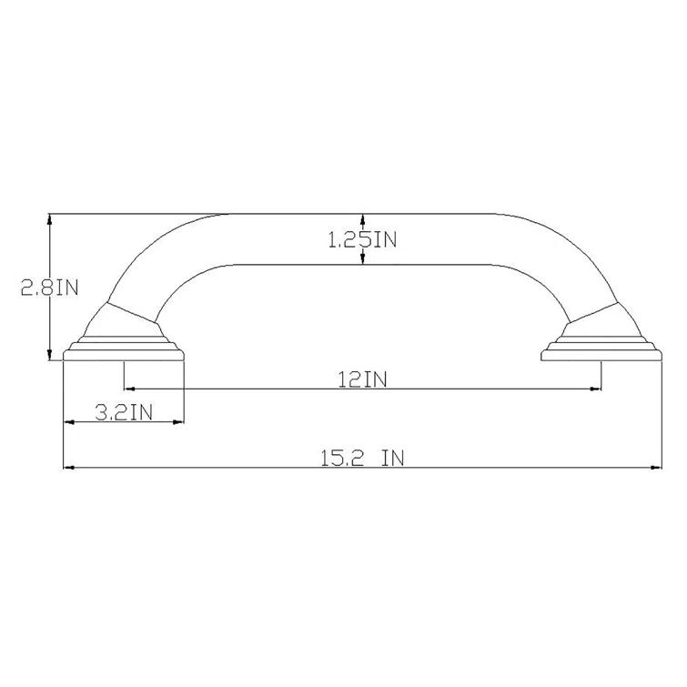 Utopia Alley Decorative Shower Safety Grab Bar