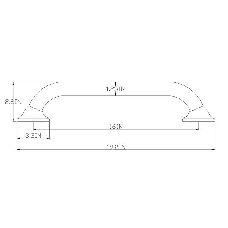 Utopia Alley Decorative Shower Safety Grab Bar
