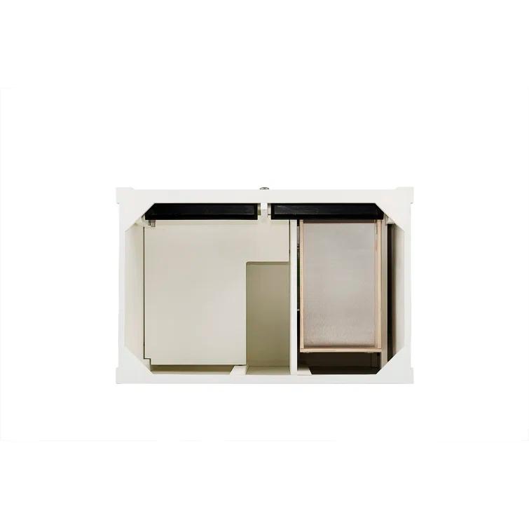 Burnished Mahogany Single Vanity with Satin Nickel Hardware