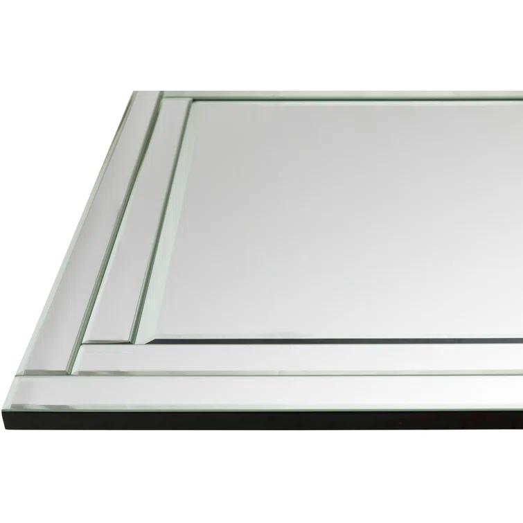 Surya Bancroft Full-Length Rectangular Wood & Silver Mirror