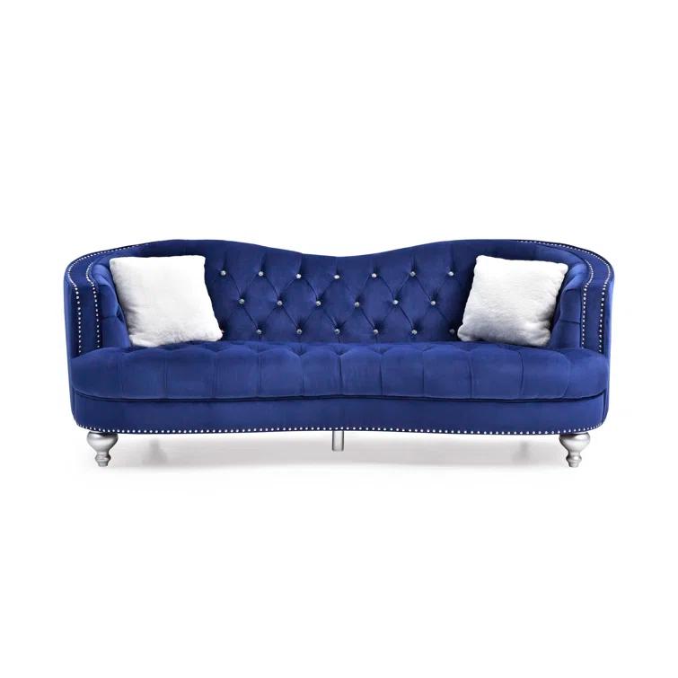 Wellington 90'' Velvet Sofa