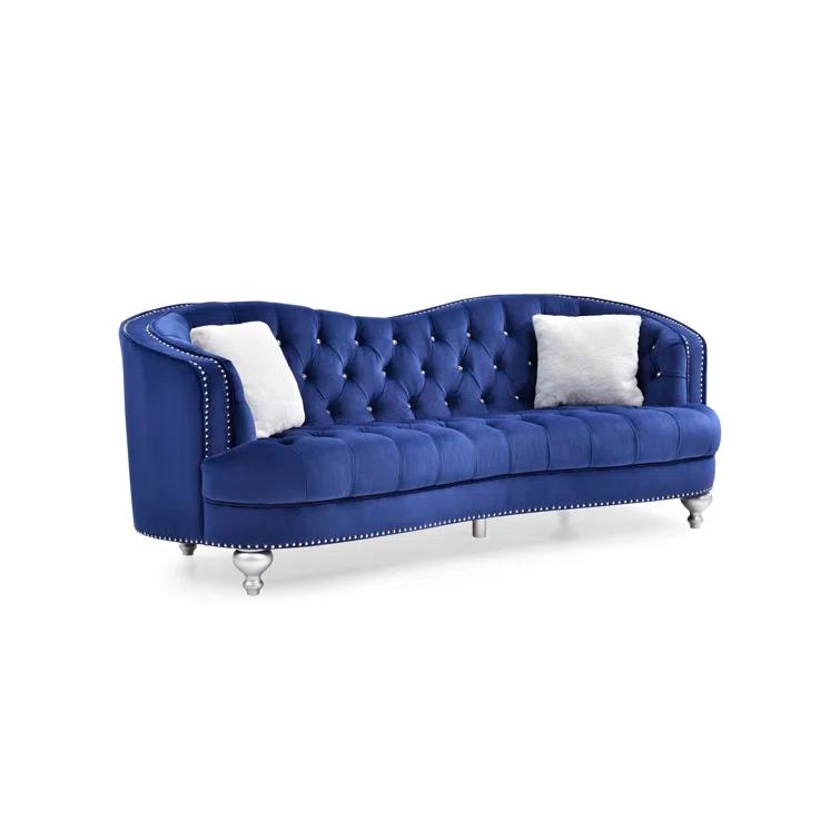 Wellington 90'' Velvet Sofa