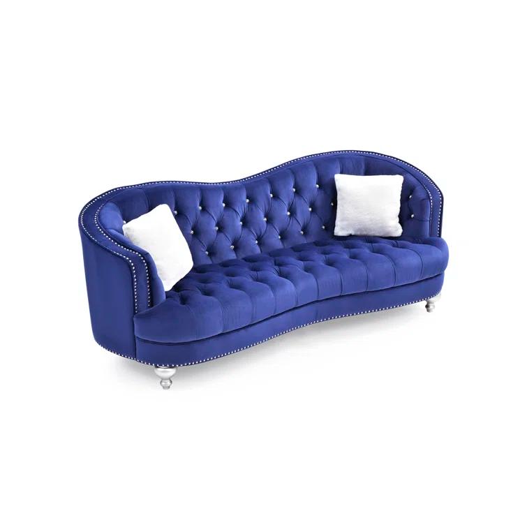 Wellington 90'' Velvet Sofa