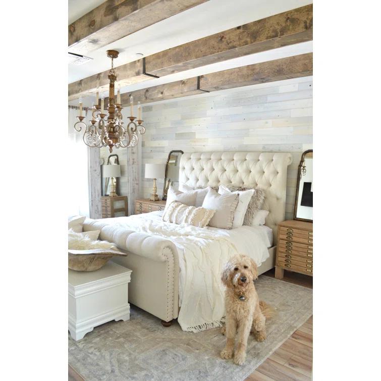 Timberchic River Reclaimed Wooden Wall planks - Simple Peel & Stick Wall Covering Application for DIY Accent Wall & Home Improvement - Modern, Premium Wall Paneling