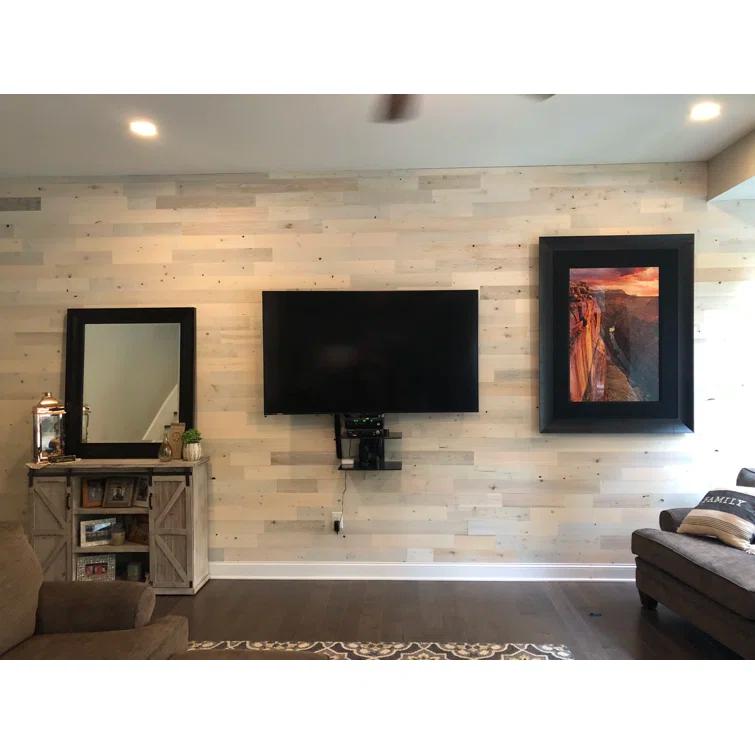 Timberchic River Reclaimed Wooden Wall planks - Simple Peel & Stick Wall Covering Application for DIY Accent Wall & Home Improvement - Modern, Premium Wall Paneling