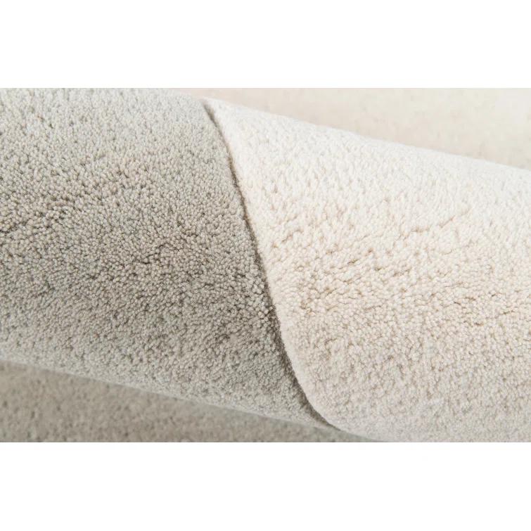 Delmar Geometric Handmade Tufted Wool Gray/Beige Area Rug