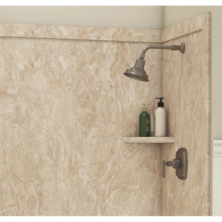 FlexStone Elite 60"W x 32"D x 60"H Alcove Bathtub Surround