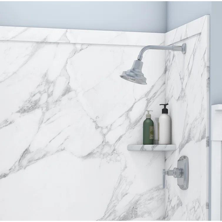 FlexStone Elegance 3-Panel 48"W x 36"D x 80"H Alcove Shower Surround