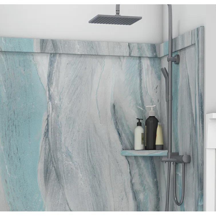 FlexStone Elegance 2-Panel 48"W x 36"D x 80"H Corner Shower Surround