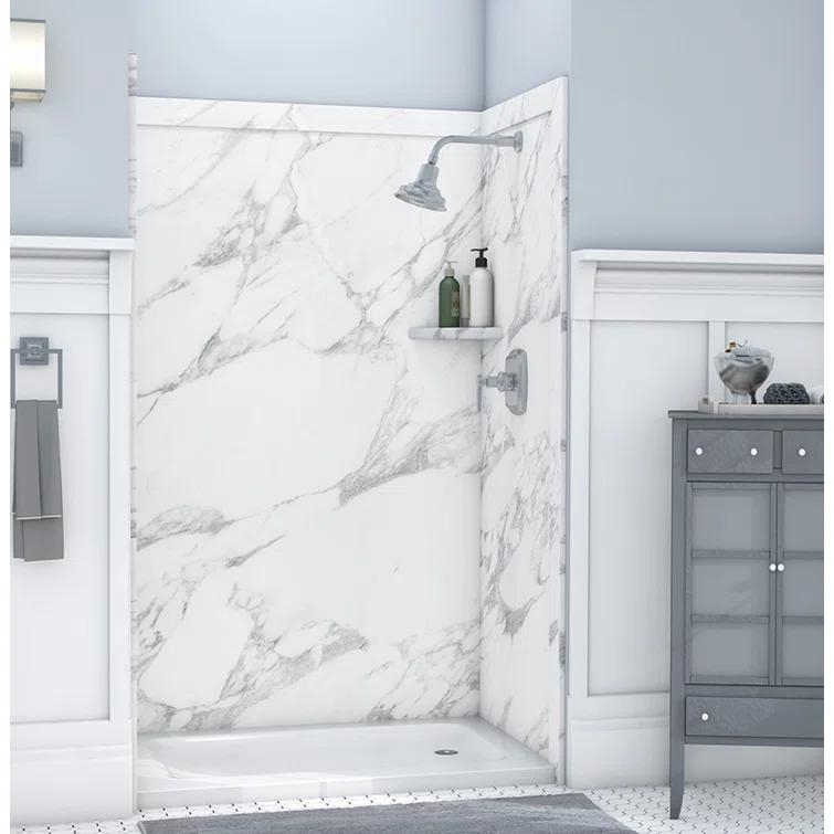 FlexStone Elegance 3-Panel 48"W x 36"D x 80"H Alcove Shower Surround