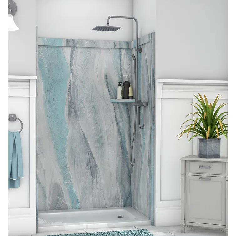 FlexStone Elegance 2-Panel 48"W x 36"D x 80"H Corner Shower Surround