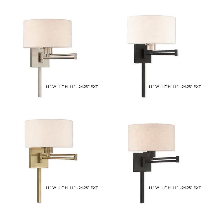 Kevyn Single Light Steel Dimmable Swing Arm Sconce