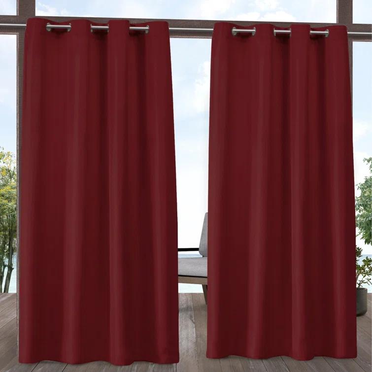 Cabana Solid Heavyweight Indoor Outdoor Curtains