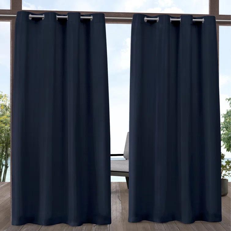 Cabana Solid Heavyweight Indoor Outdoor Curtains