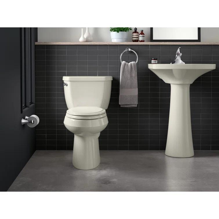 Cimarron® 26.81" Vitreous China U-Shape Pedestal Bathroom Sink with Overflow