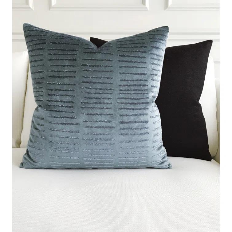 Heathered Wool Vincent Textured Square Pillow Cover & Insert