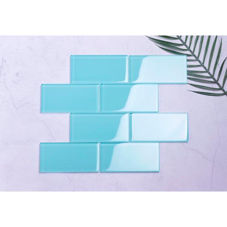 Premium 3" x 6" Straight Edge Glass Mosaic Subway Tile