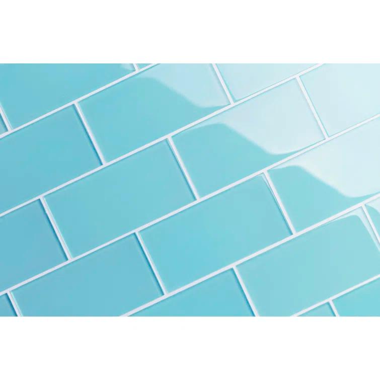 Premium 3" x 6" Straight Edge Glass Mosaic Subway Tile