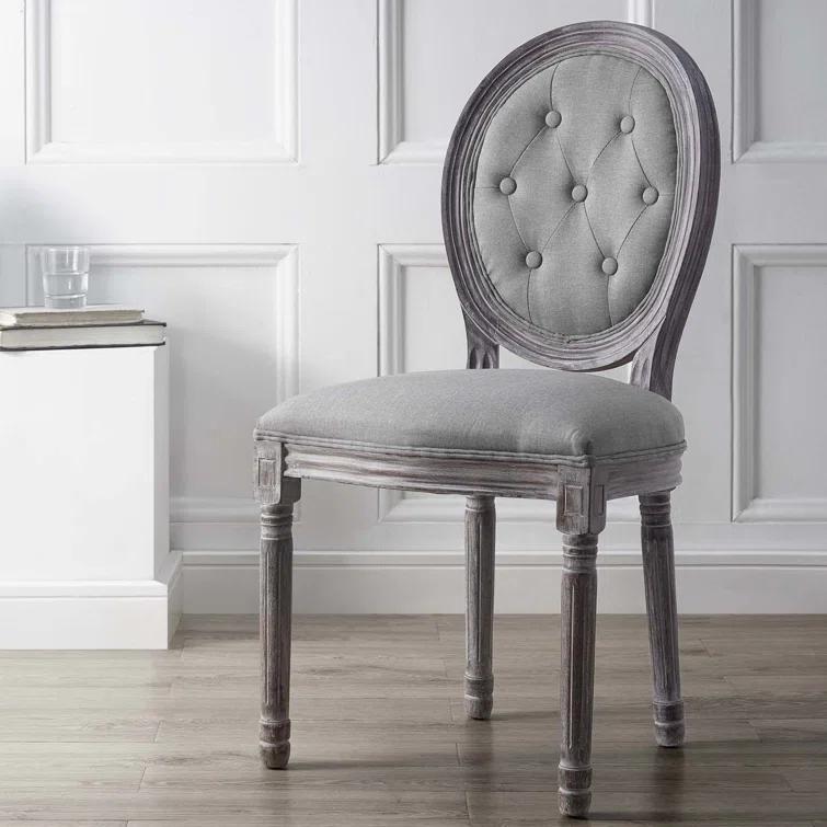 Modway Arise Vintage French Upholstered Fabric Dining Side Chair