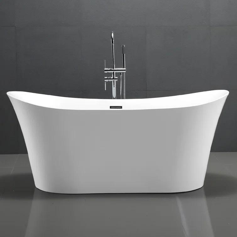 67" x 31" Freestanding Soaking Bathtub